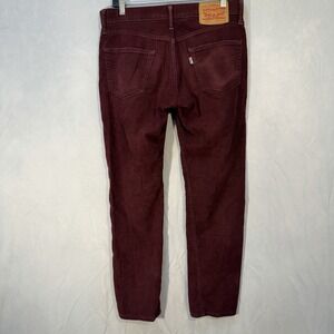 Levi's 511 corduroy pants Men's True Fit 32x30 Cherry Red Straight Casual Prep